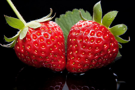 美味可口的草莓背景图片