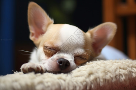 小狗趴着睡哺乳动物趴着睡高清图片
