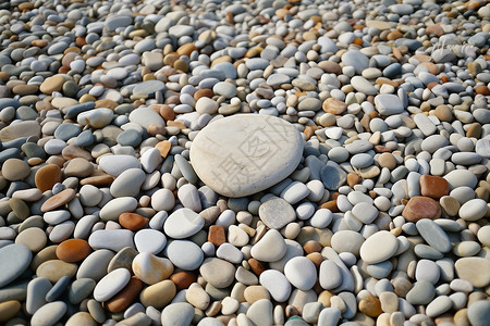 圆形石头圆形石头海滩高清图片