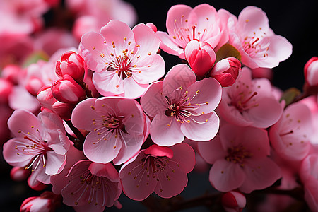 粉红的樱花背景图片