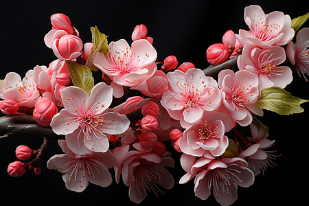 美丽绽放的粉色花朵背景图片