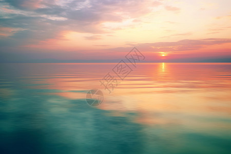 静谧大海上的黄昏背景图片