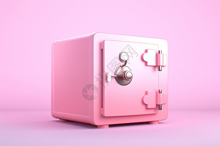 粉红色保险柜背景图片