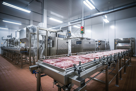 半成品食品肉类生产工厂背景