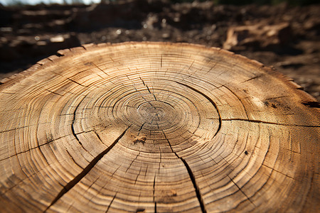 树桩上的年轮背景背景图片