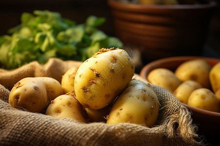 健康饮食的土豆背景图片