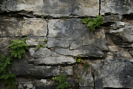 生长在岩石上的植物背景图片