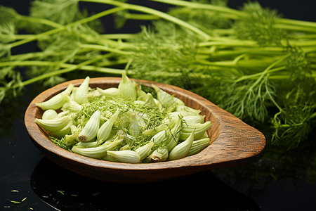 荤盘子里的食材背景