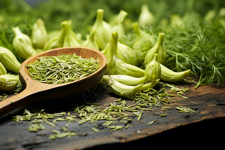 荤满桌子上的食材背景