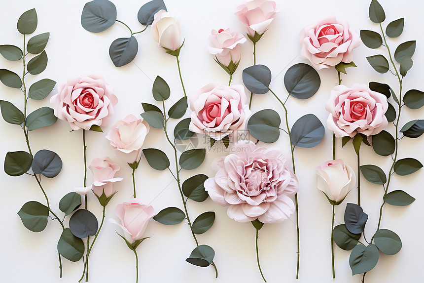 浪漫的玫瑰花花束图片