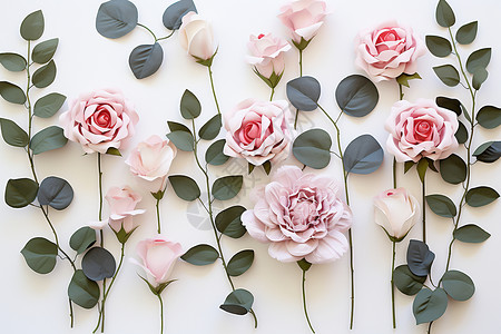 浪漫的玫瑰花花束背景图片