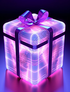 紫色光影中的盒子背景图片