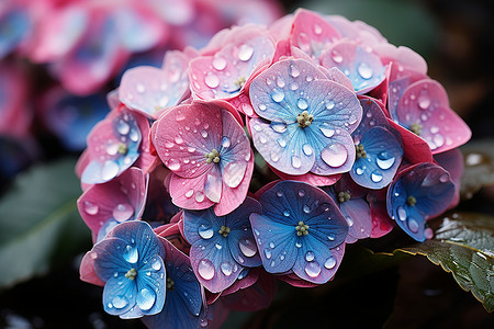 绣球花花卉背景图片