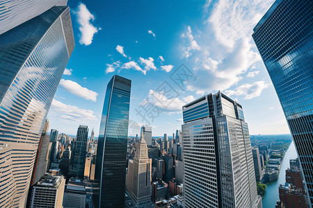 繁华的现代化都市建筑背景图片