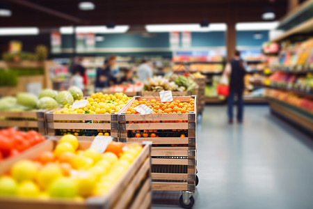 水果种类购物中的农产品区背景