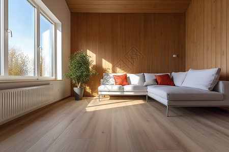 木头沙发木质家居装修风格背景
