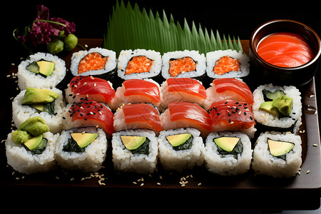 海鲜寿司背景图片
