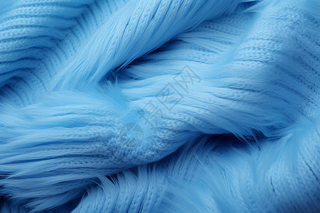 毛织蓝色的棉花植物背景