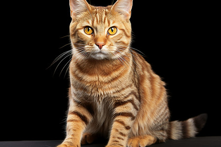 橘黄的猫咪背景图片
