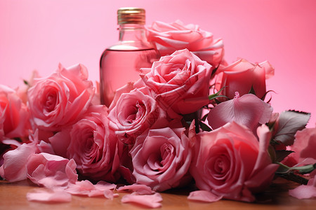 粉色玫瑰的浪漫背景图片