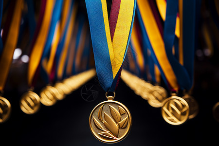 金色奖牌背景图片