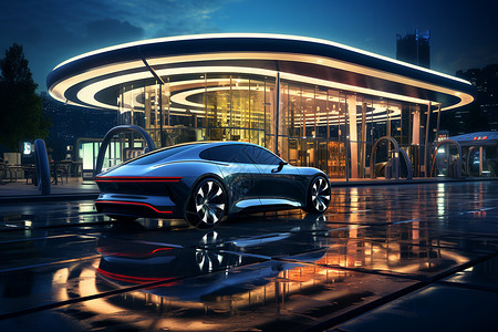 未来新能源车背景图片