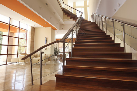 建筑中的楼梯背景图片