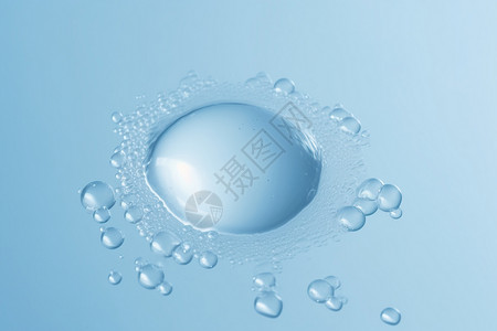 蓝色水滴水滴球形气泡高清图片