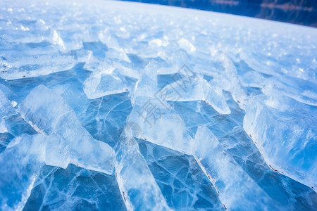 蓝色漂浮的冰块背景图片