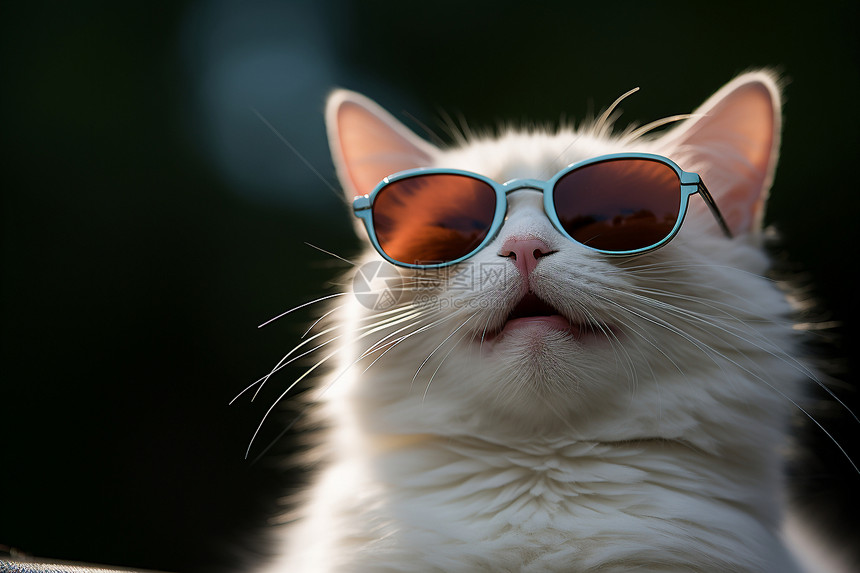 戴眼镜的宠物猫咪图片