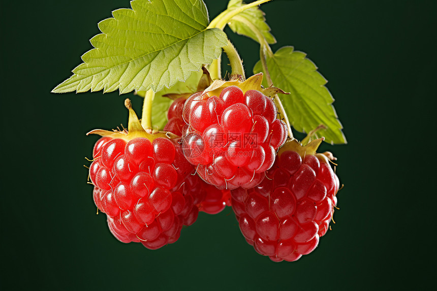 酸甜可口的树莓果实图片