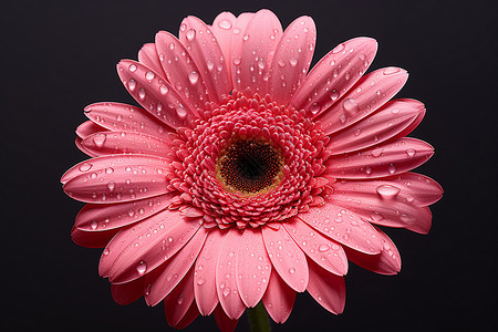 粉色水滴点缀的小雏菊背景图片
