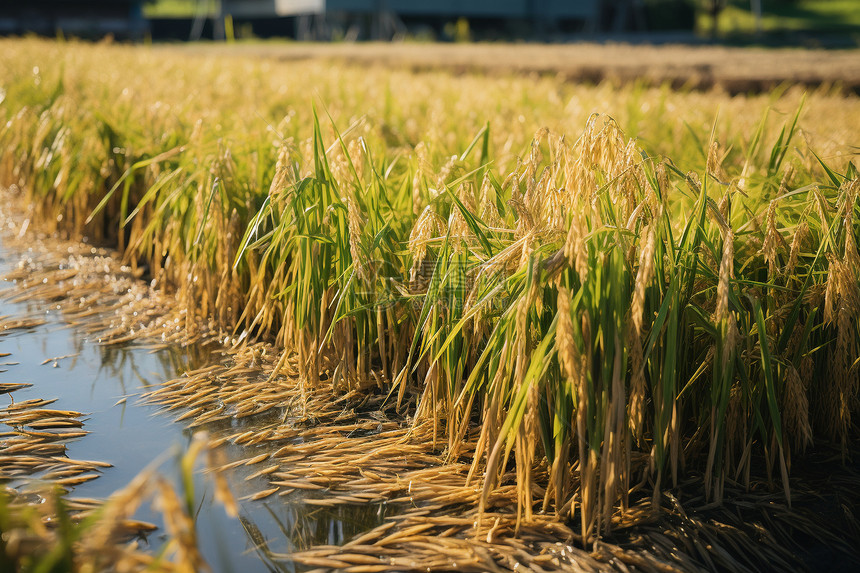 风景优美的农业稻田图片
