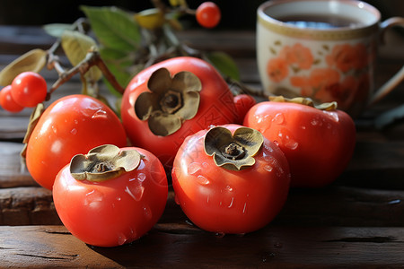 美味多汁的番茄背景图片