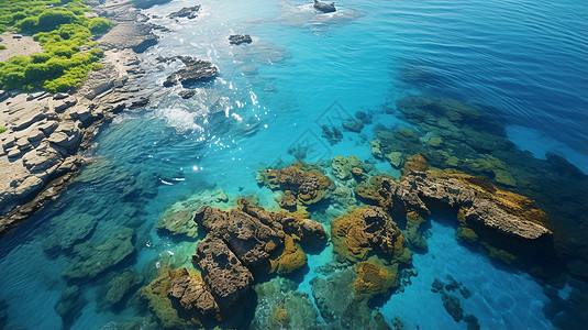 珊瑚礁的脆弱美丽背景图片