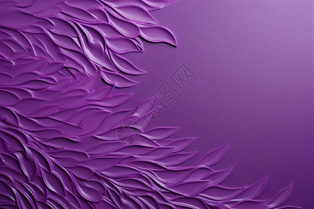 紫色背景上的叶子图案背景图片