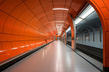 地铁售票大厅列车站的长廊背景