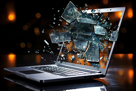 珠海液晶一台电脑的屏幕破碎设计图片