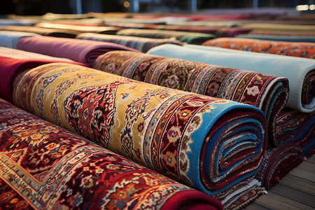 手工地毯地毯制作高清图片