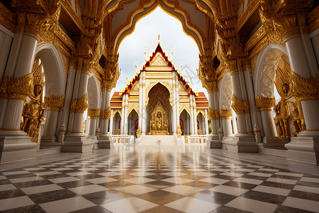 寺庙的壮美背景图片
