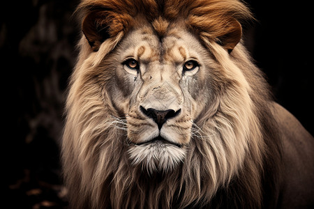 狩猎的雄狮背景图片