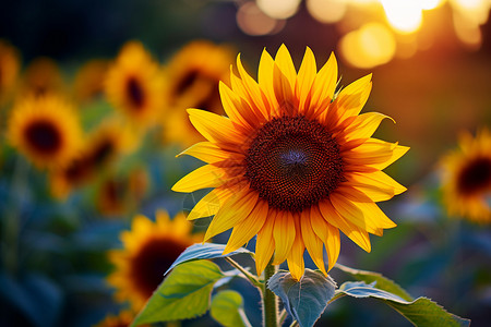 向阳的向日葵背景图片