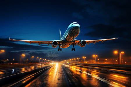 机场飞行的交通飞机背景图片