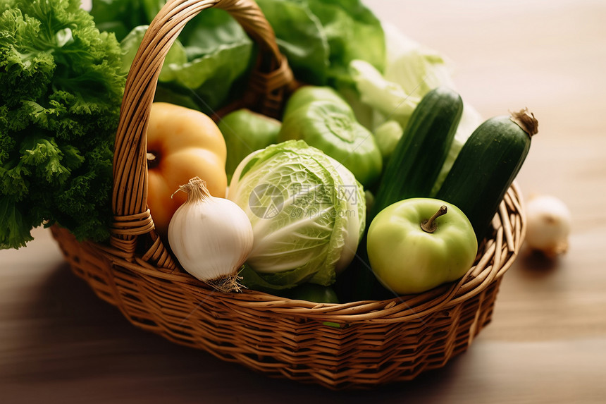 一篮营养丰富的蔬菜图片