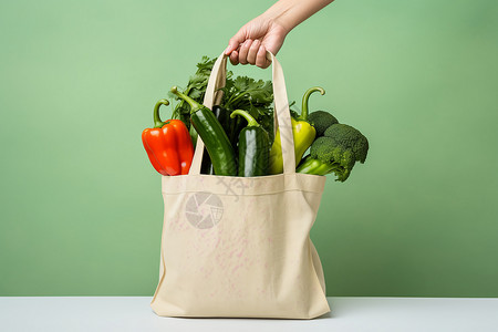 好看的蔬菜好看的袋子-背景
