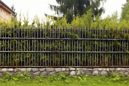 栅栏保护着园艺高清图片