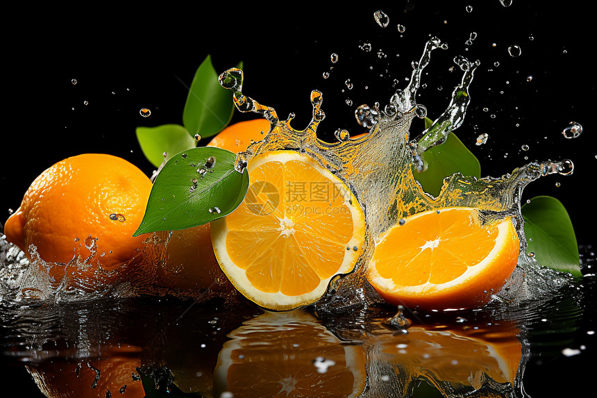 多汁的橙子图片