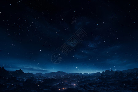 星光图片夜空星光璀璨背景