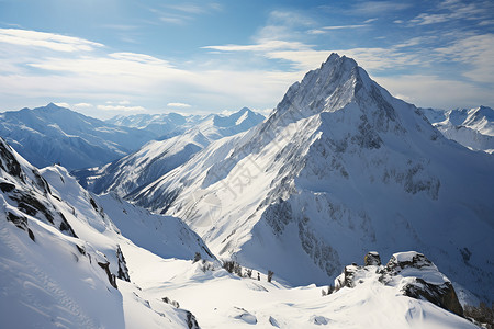 雪山顶峰背景图片
