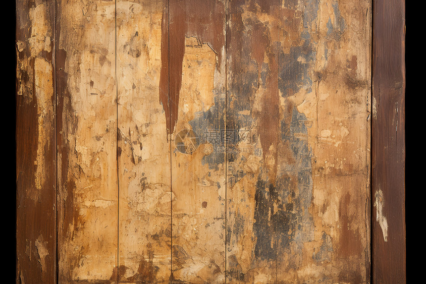 户外复古腐朽的木门图片